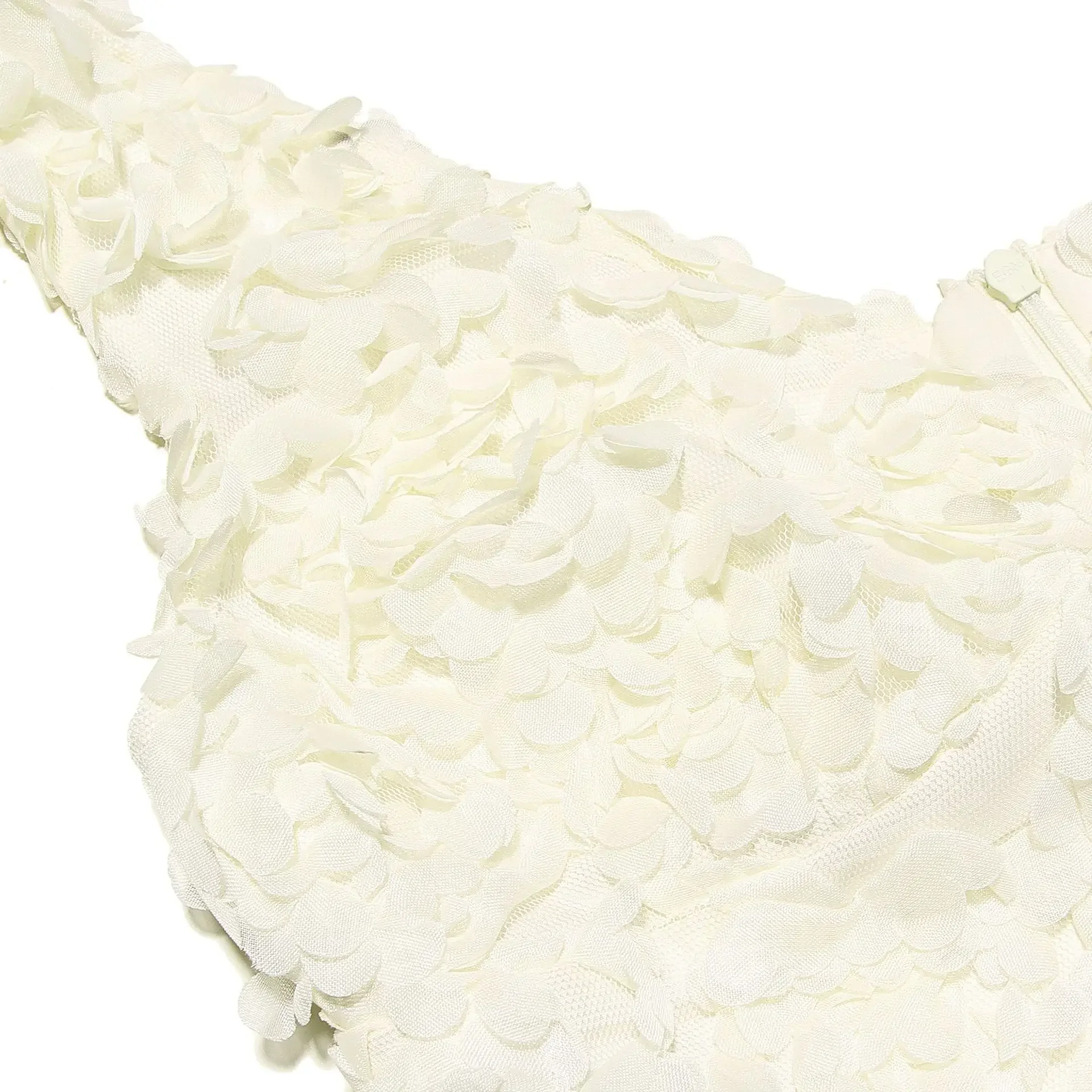 Flower Applique Mesh Maxi Dress Women’s Elegant V-Neck Party Gown - Image 6