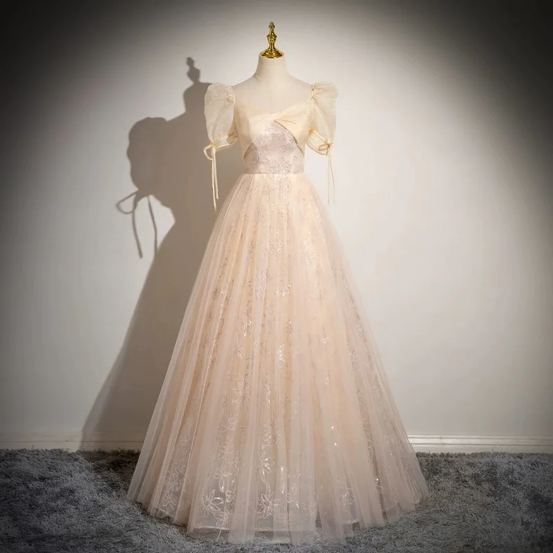 Long Formal Evening Gown Women’s Prom Dress Fluffy Skirt Gala Party Wear - Image 6