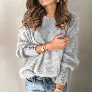 Casual Turtleneck Knit Sweater for Women Warm Loose Long Sleeve Winter Jumper Top